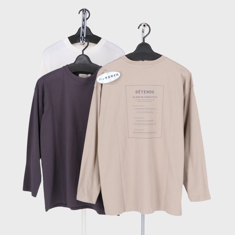 婦人長袖プリントTシャツ C