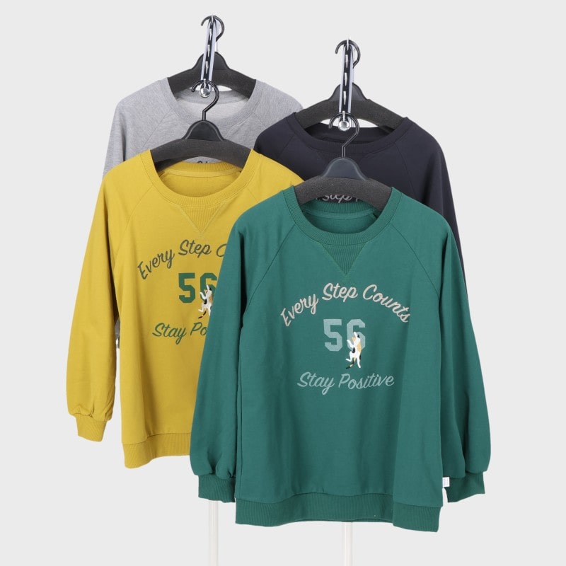 婦人裏毛ロゴプリント猫刺しゅう入りPO