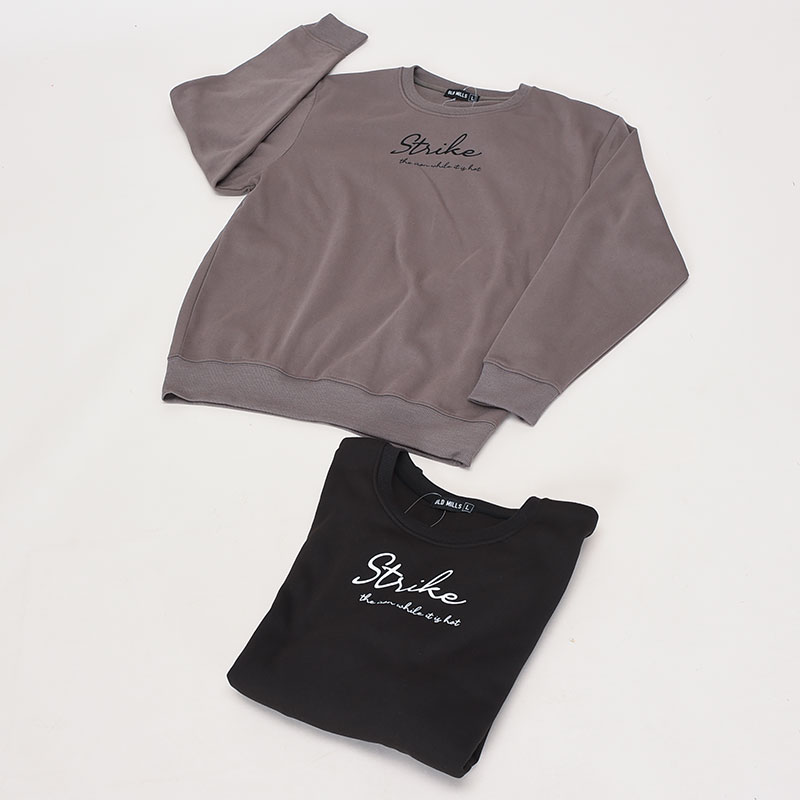 紳士裏起毛クルートレーナーロゴプリント2