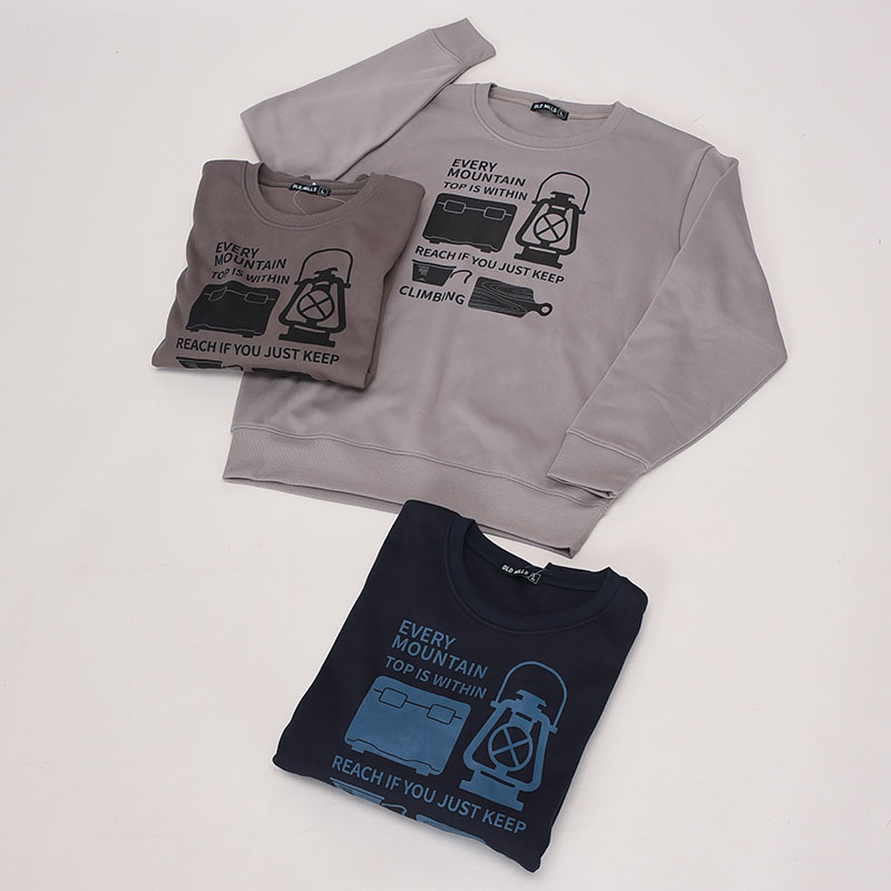 紳士裏起毛クルートレーナーアウトドア柄2