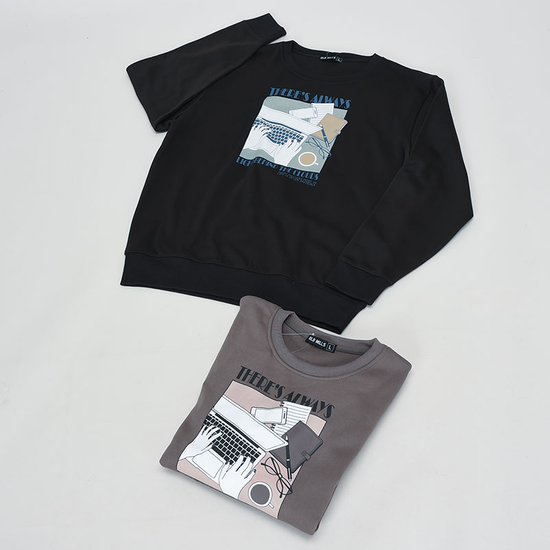 紳士裏起毛クルートレーナーモチーフ柄4