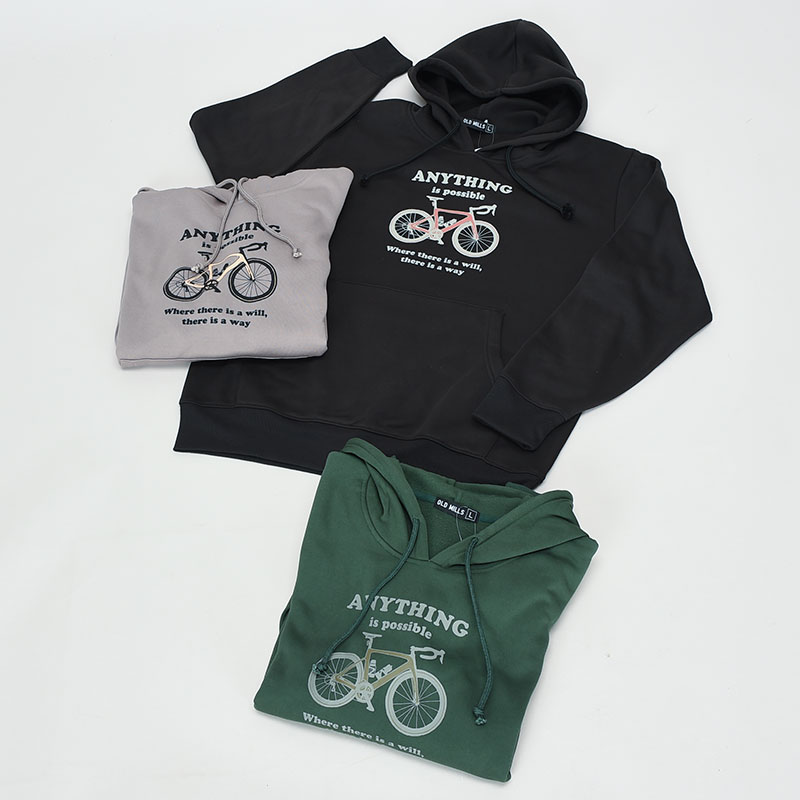 紳士大寸裏起毛プルパーカーモチーフ柄1