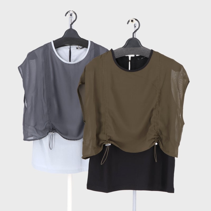 婦人フェイクアンサンブルPO