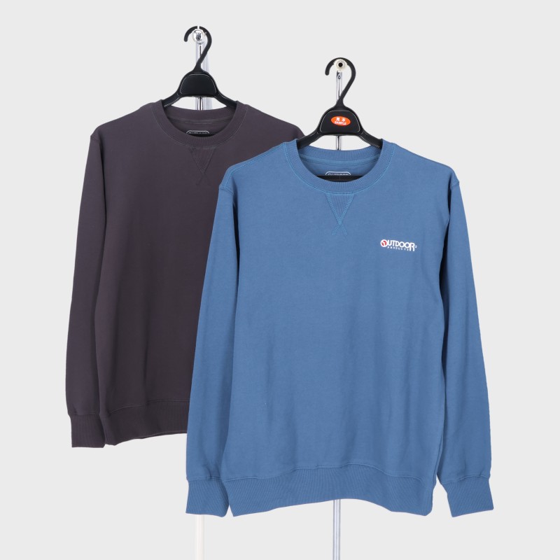 紳士ブランド綿100裏毛クルートレーナー