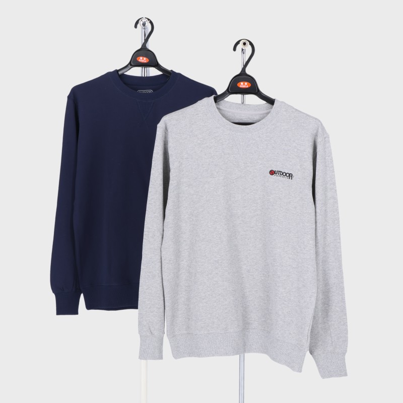 紳士ブランド綿100裏毛クルートレーナー