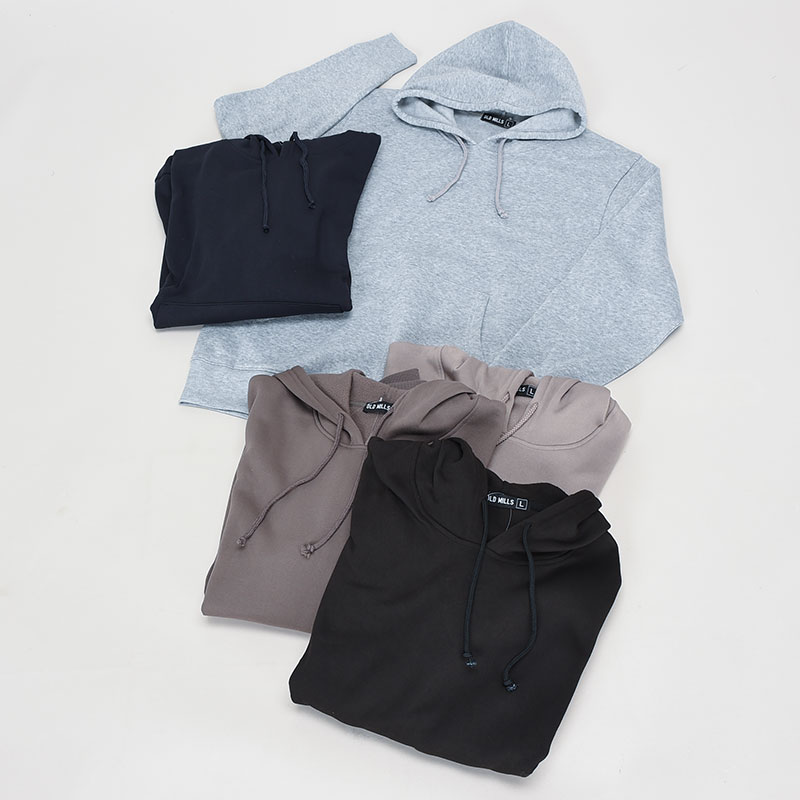 紳士大寸裏起毛無地プルパーカー