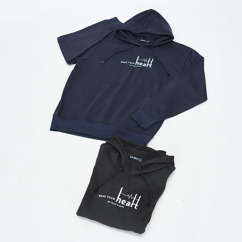 紳士大寸裏起毛プルパーカーシンプル柄1