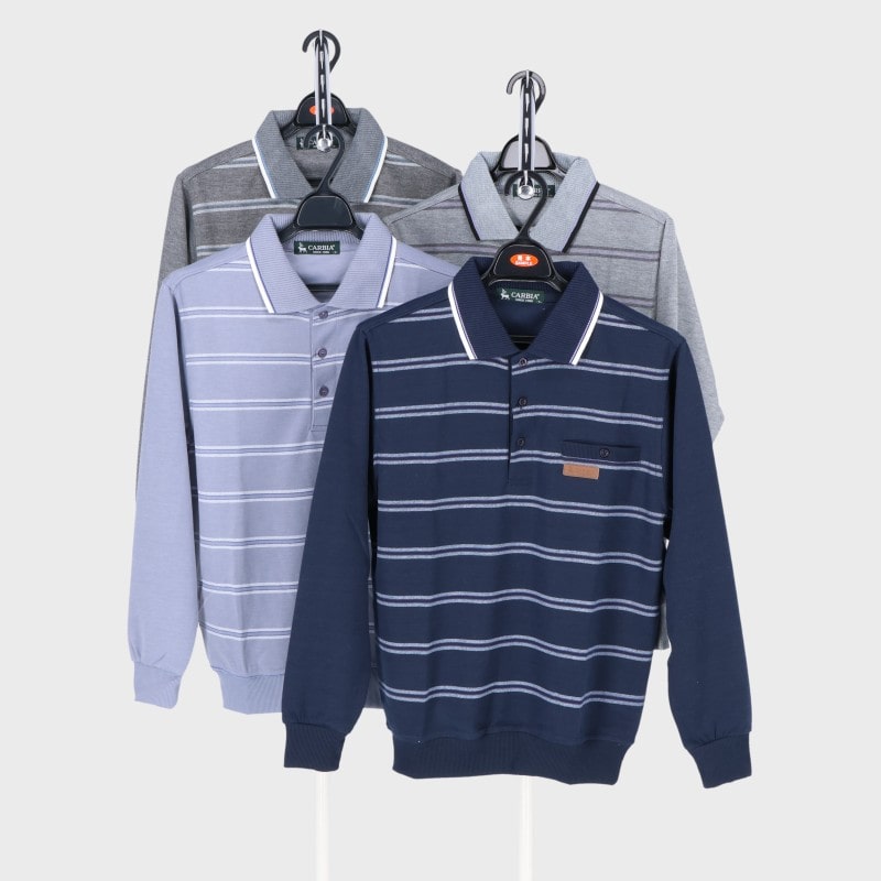 紳士小寸長袖ダンボールポロトレーナーS寸