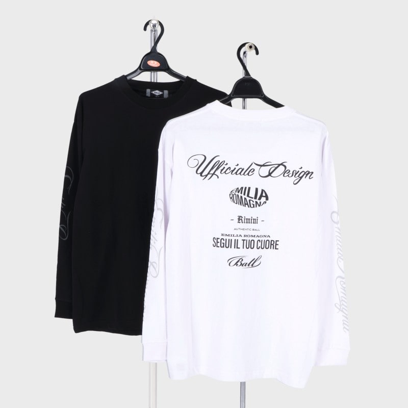 紳士BALL長袖片ポケバックプリントT