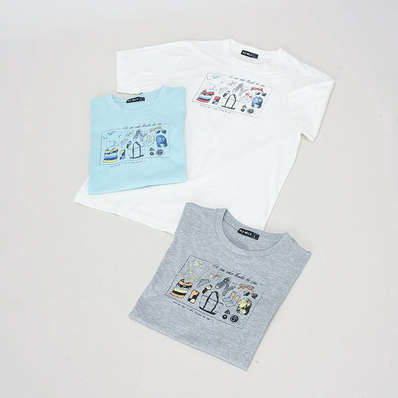 紳士半袖イラスト柄Tシャツ1