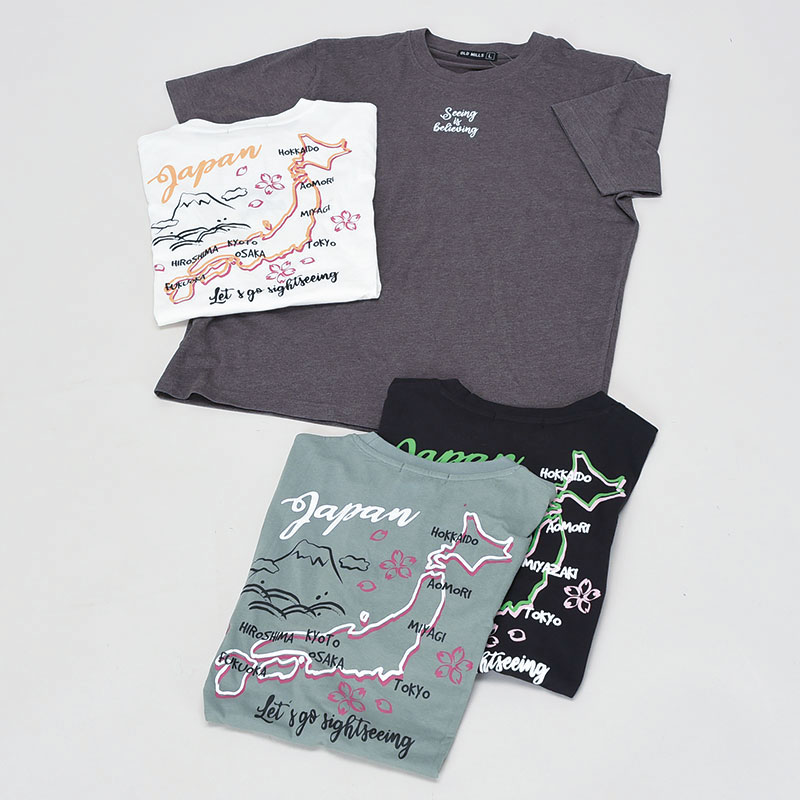 紳士バックプリントTシャツ和柄日本