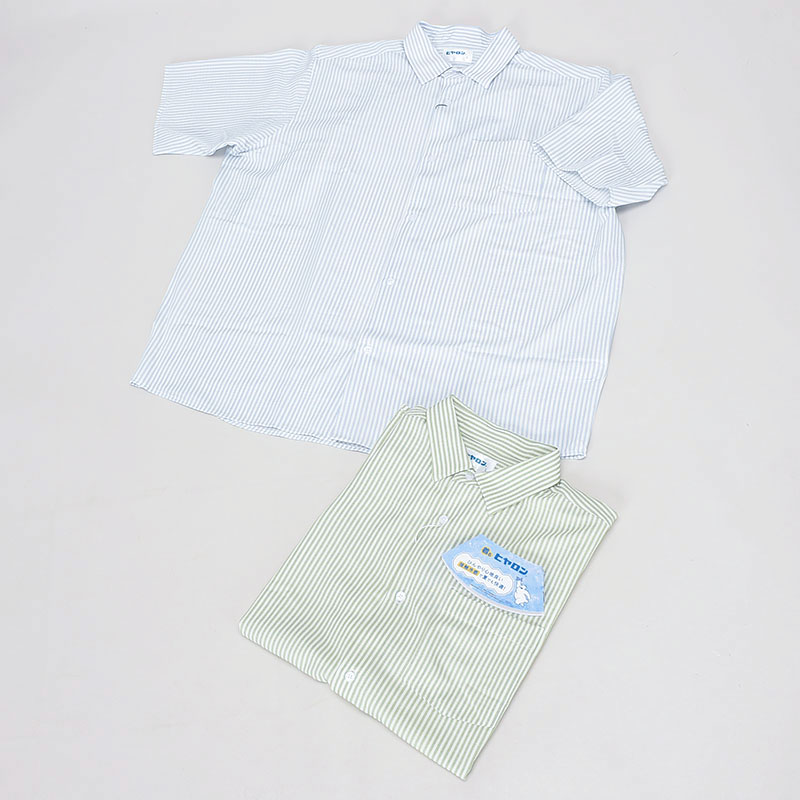 紳士ヒヤロン半袖ストライプシャツ