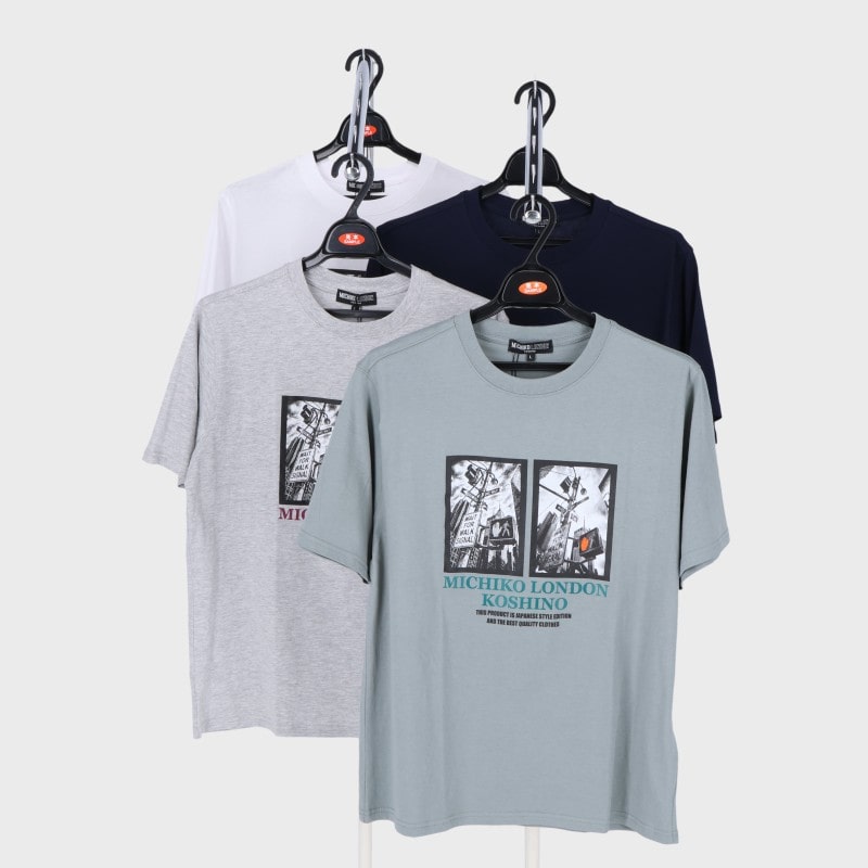 紳士半袖ブランドフォトプリントTシャツ