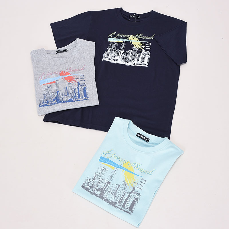 紳士半袖モチーフ柄Tシャツ3