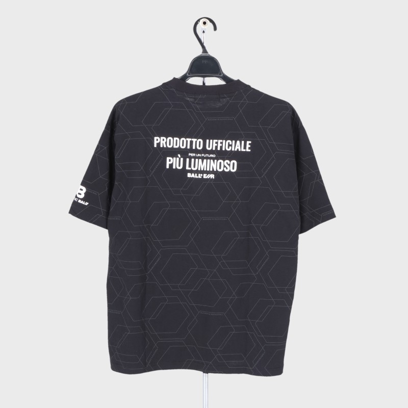 紳士半袖BALL片ポケ総柄プリントTシャツ