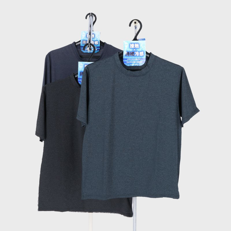 紳士カチオン接触冷感半袖Tシャツ