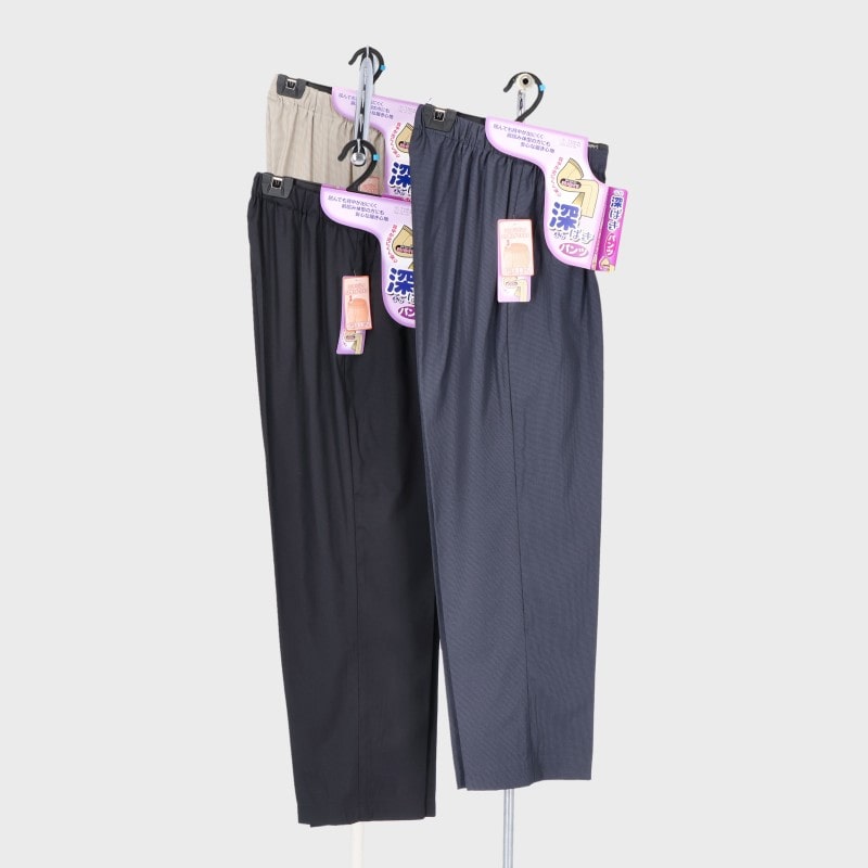 婦人日本製深ばきゴム入れ替えフリーパンツ