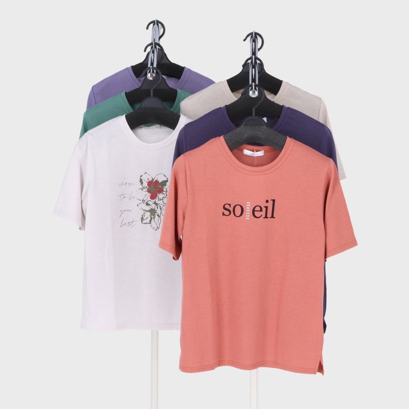 婦人半袖プリントTシャツ2柄