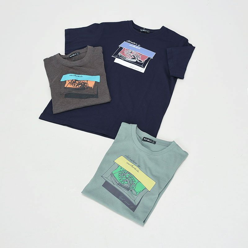 紳士半袖イラスト柄Tシャツ3