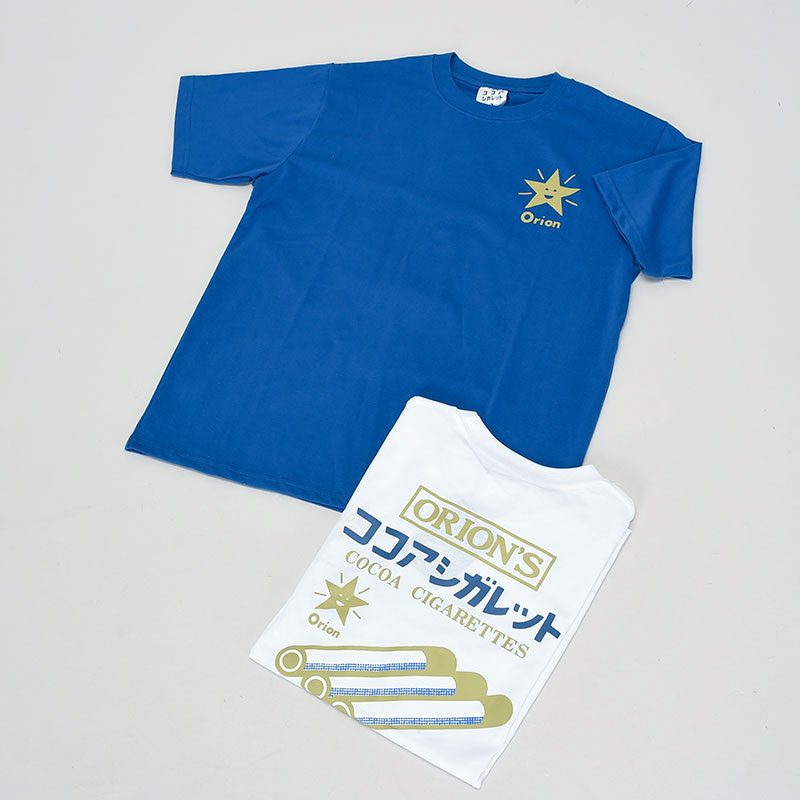 紳士半袖ココアシガレットプリントTシャツ