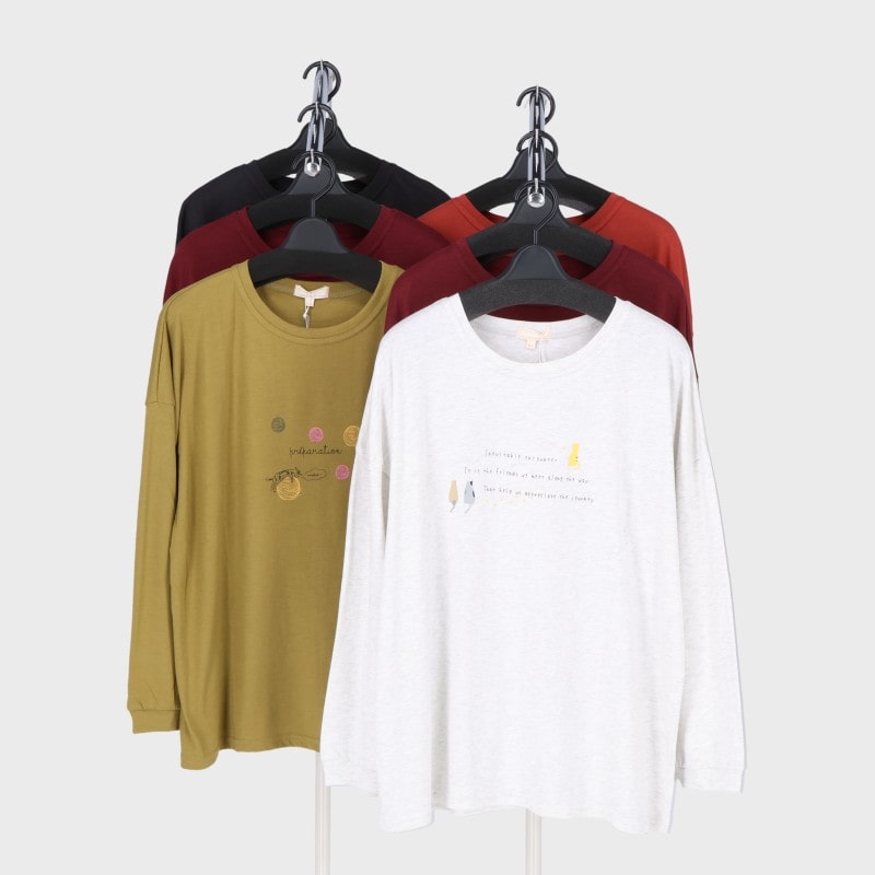 婦人前身プリントTシャツ2柄