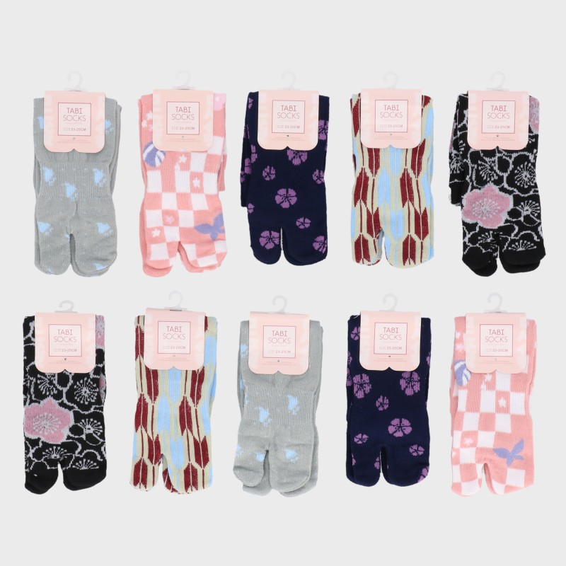 【バンドル】婦人『TABI SOCKS』足袋柄ソックスクル−丈