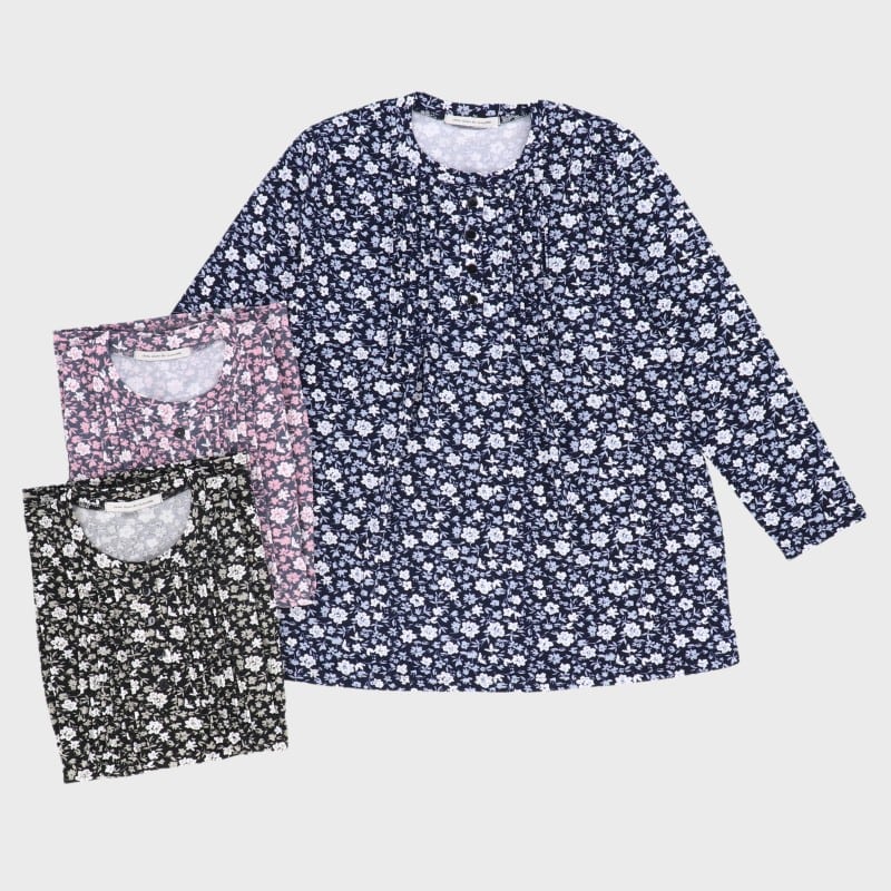 【バンドル】婦人プリントピンタックチュニック