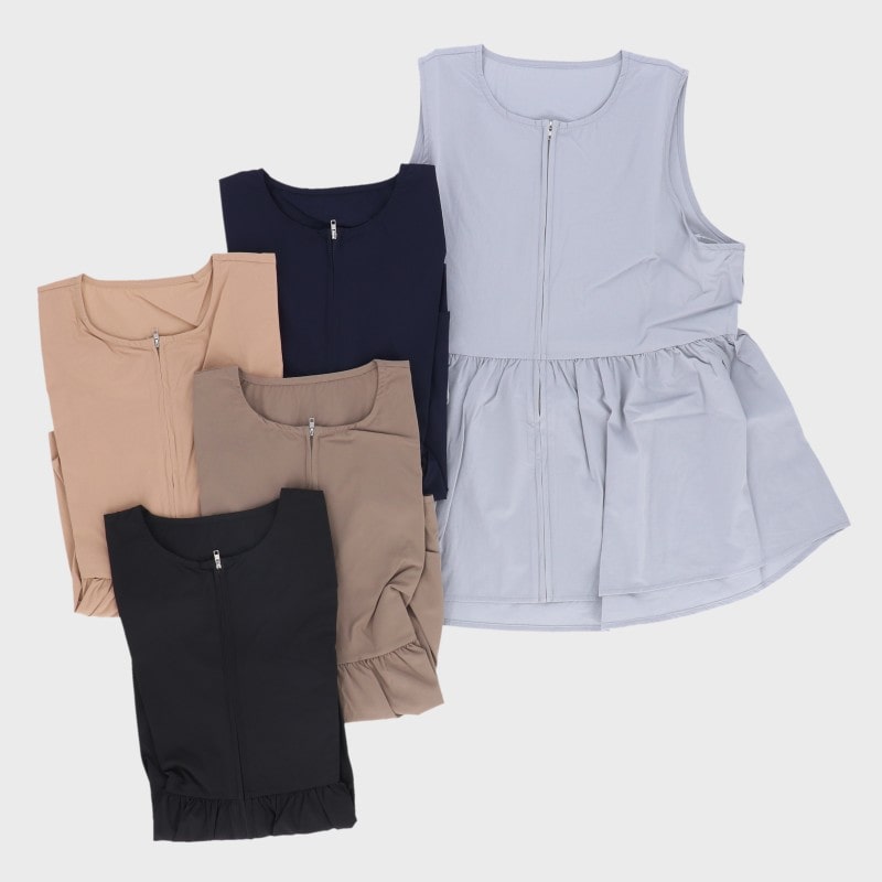 【バンドル】婦人ウエスト切り替えファスナーベスト