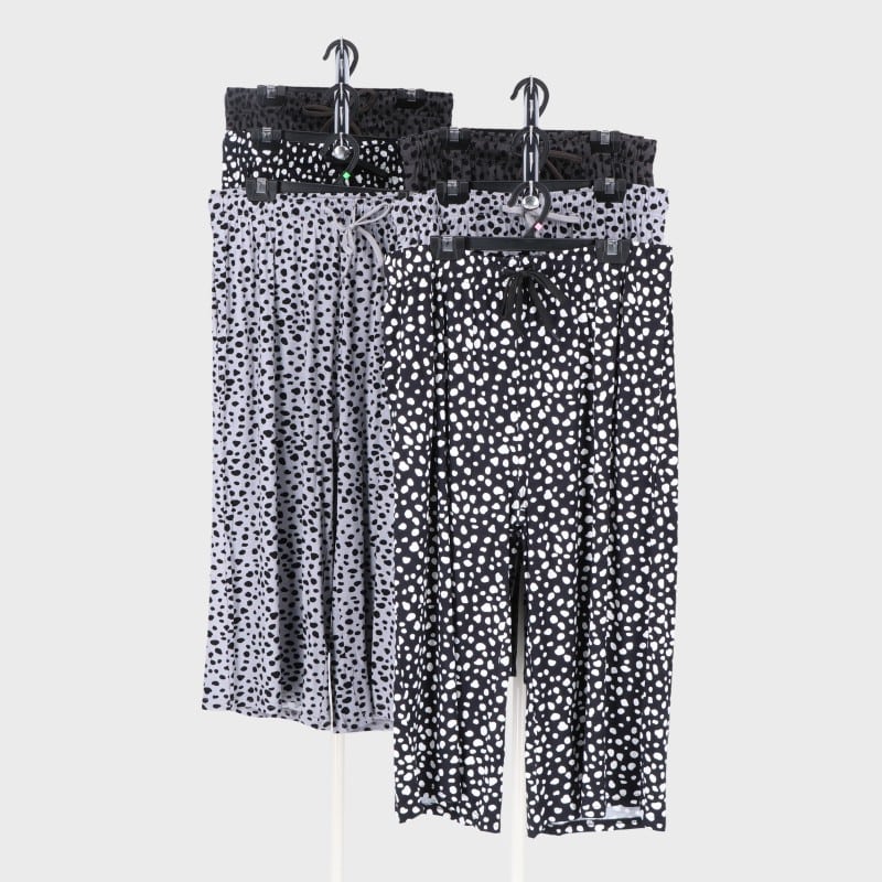 【バンドル】婦人7分丈レーヨンダルメシアン柄パンツ