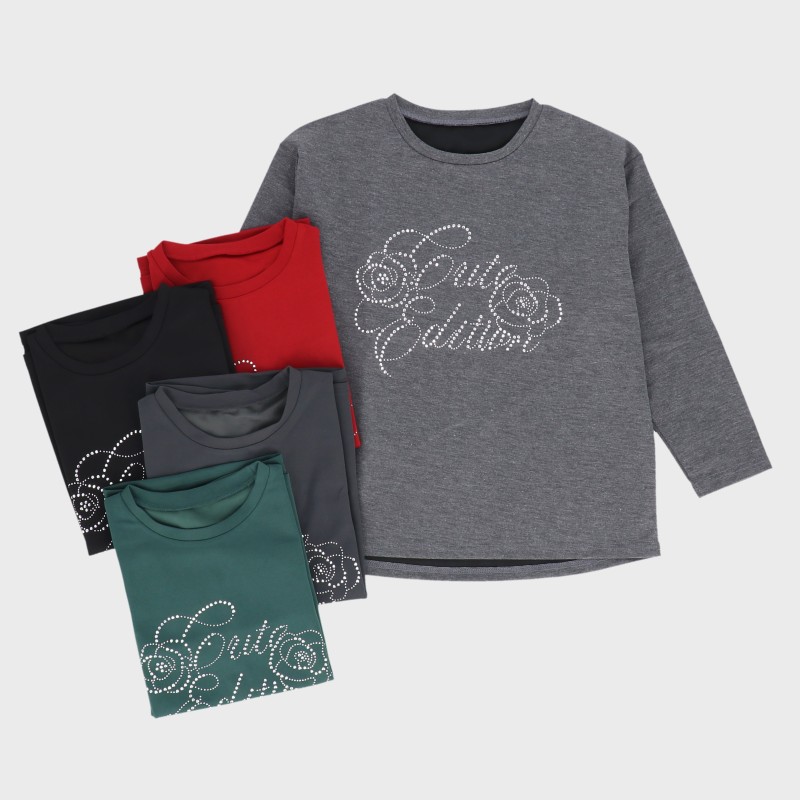 【バンドル】婦人長袖ハピス使いTシャツ