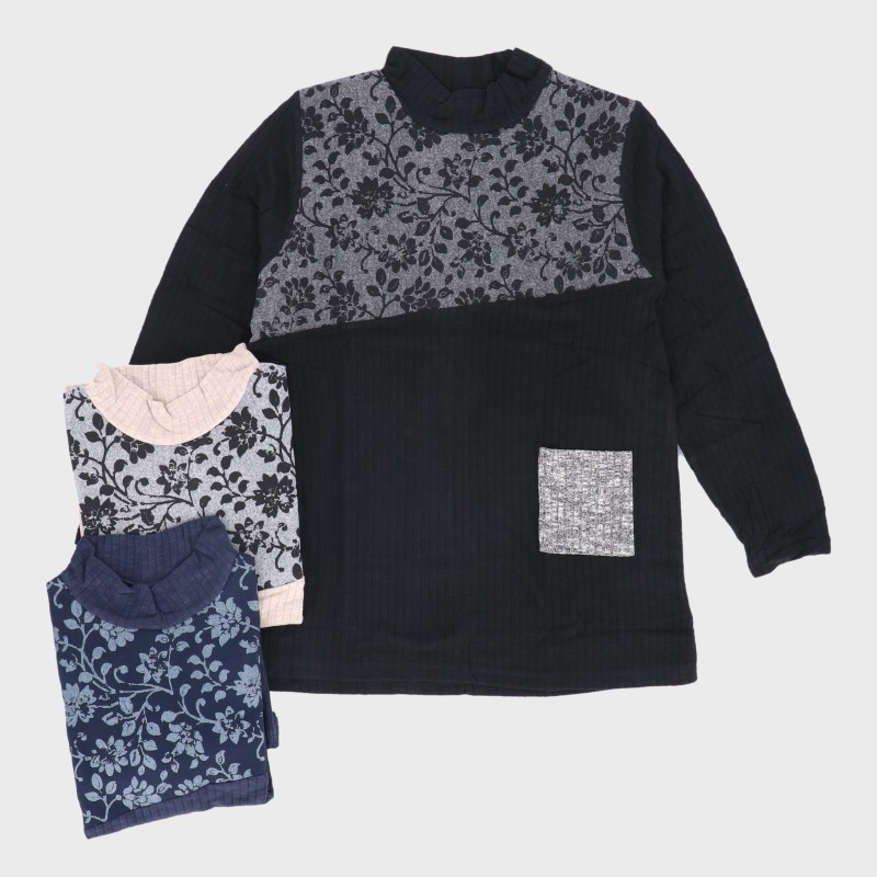 【バンドル】婦人プリント切り替えTシャツ