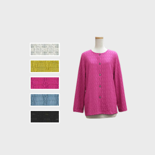 【バンドル】婦人ふくれジャガードカーディガン