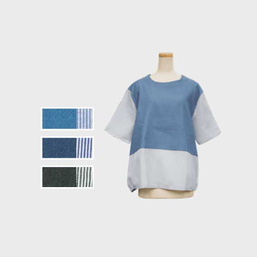 【バンドル】婦人デニム切り替えTシャツ