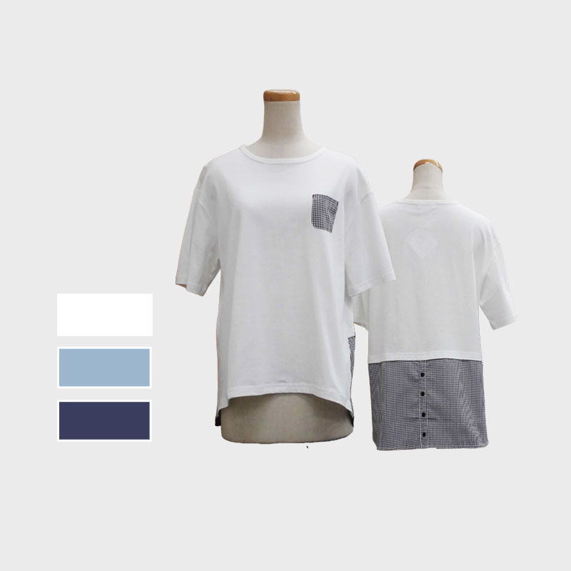 【バンドル】婦人布帛切り替えTシャツ