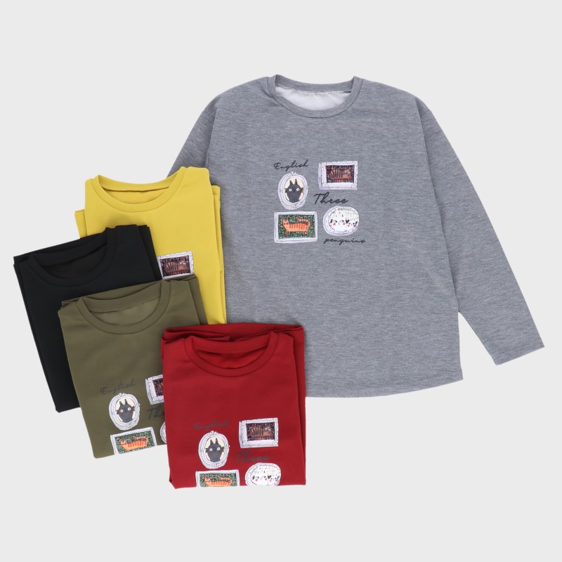 【バンドル】婦人ネコプリントTシャツ