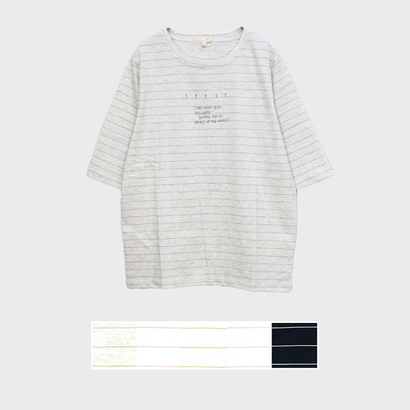 【バンドル】婦人5分袖ボーダーTシャツ