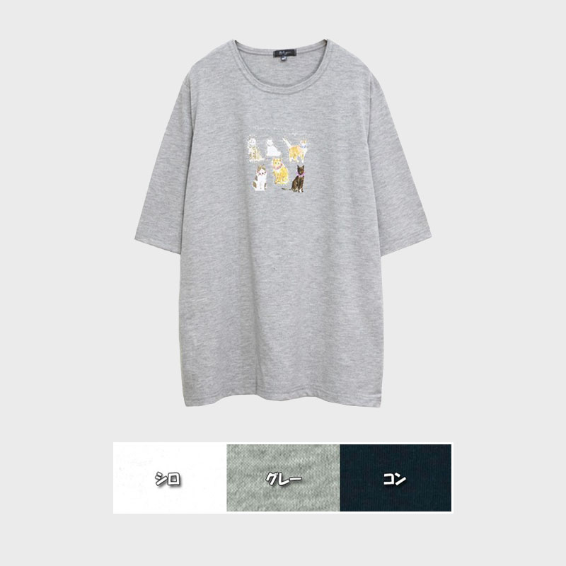 【バンドル】婦人半袖キラキラプリントTシャツ
