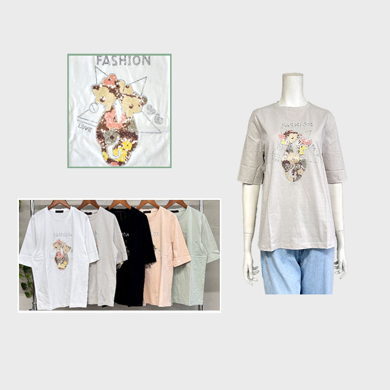 【バンドル】婦人大寸プリントハピス付きTシャツ