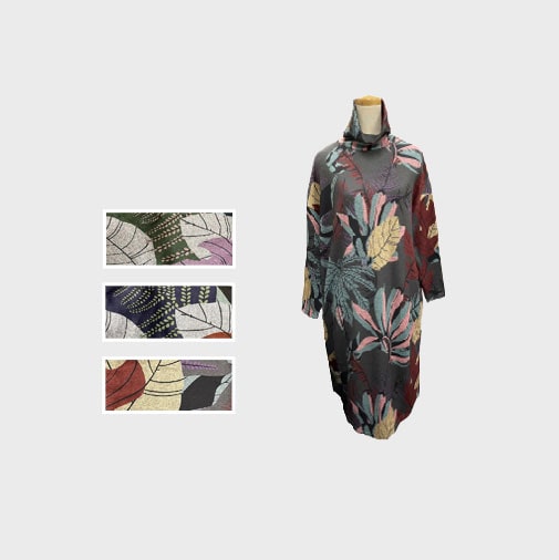 【バンドル】婦人裏起毛プリントワンピース