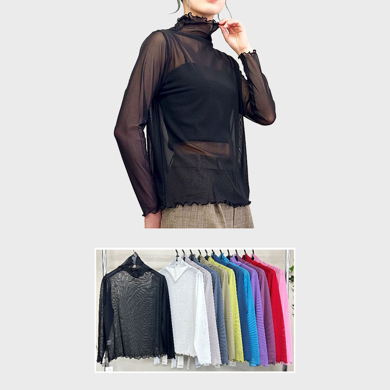 【バンドル】婦人シアーボトルネックインナーTシャツ