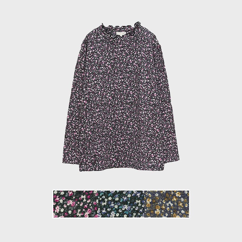 【バンドル】婦人裏起毛ニットソー総柄プリントTシャツ