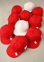 綿紅白帽子（男子用）