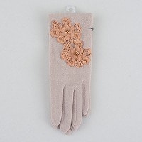 婦人日本製婦人手袋お花モチーフ付き手袋