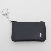 紳士日本製ワンポイント牛革ミニ財布