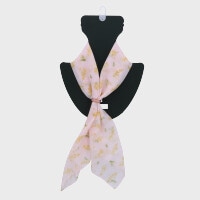 『日本製リング付きスカーフ』綿ガーセプチスカーフ(ミモザ柄)