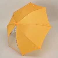 学童黄色１コマ透明５５ｃｍジャンプ傘
