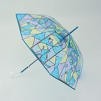 婦人ステンドグラス風傘