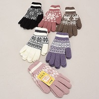 日本製婦人２重ニット手袋