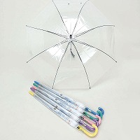 ビニール６０ｃｍジャンプ傘（白手元）