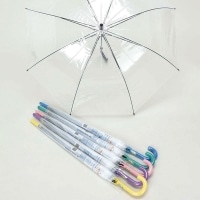 ビニール６０ｃｍジャンプ傘カラー手元